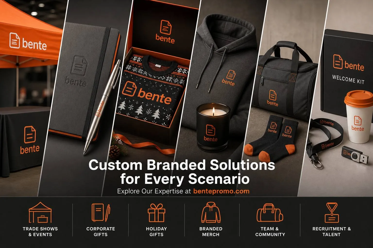 Bente — custom promotional products from factory, low MOQ